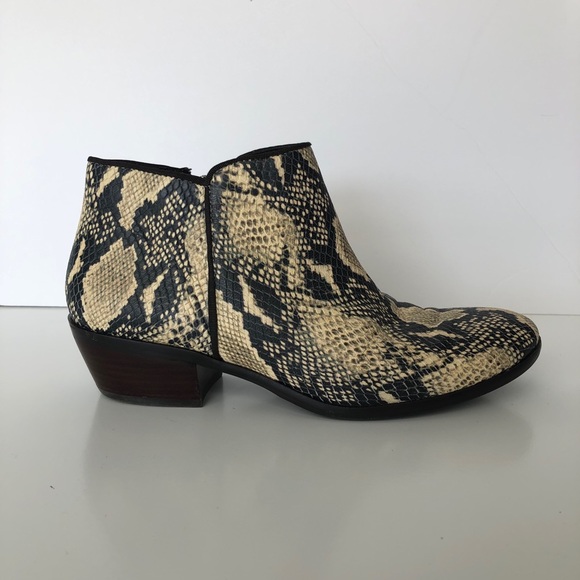 Sam Edelman Snake Skin Heeled Booties 7.5 - Picture 2 of 8